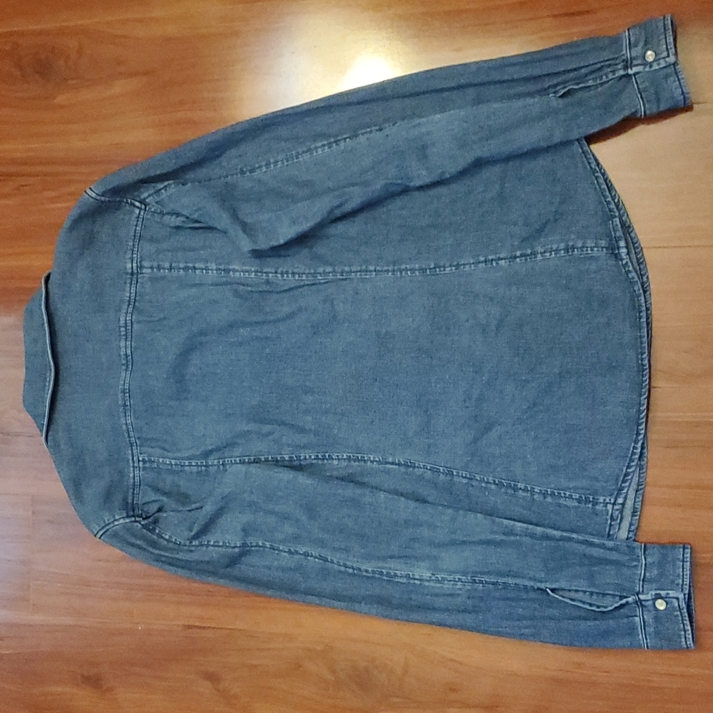 H&M Denim Button Down Blue Size 4-6 - Picture 4 of 6